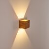 Adak Aplique LED Madera oscura, 1 luz Adak Aplique LED Madera oscura, 1 luz