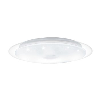 EGLO LANCIANO Lámpara de Techo LED Transparente, claro, Blanca, 1 luz, Mando a distancia