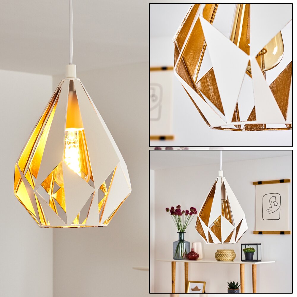 Corraleja Lámpara Colgante dorado, Blanca, 1 luz main product photo