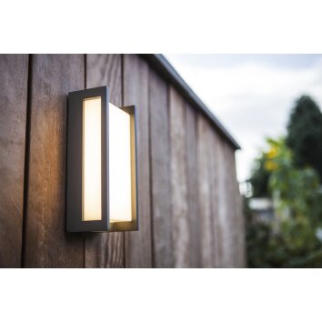 Lutec Qubo Aplique para exterior LED Antracita, 1 luz