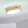 Bagaha Lámpara de Techo LED Madera clara, 1 luz, Mando a distancia