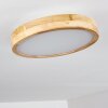 Bagaha Lámpara de Techo LED Madera clara, 1 luz, Mando a distancia