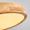 Bagaha Lámpara de Techo LED Madera clara, 1 luz, Mando a distancia