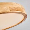 Bagaha Lámpara de Techo LED Madera clara, 1 luz, Mando a distancia