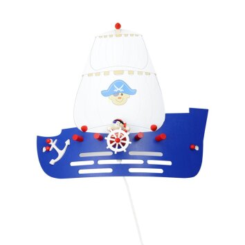 Elobra PIRATENSCHIFF Aplique Azul, 1 luz