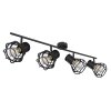 Globo CLASTRA Proyector Negro, 4 luces