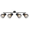 Globo CLASTRA Proyector Negro, 4 luces
