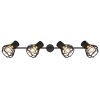Globo CLASTRA Proyector Negro, 4 luces