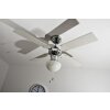 Globo CHAMPION Ventilador Cromo, Acero inoxidable, Blanca, 1 luz