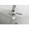 Globo CHAMPION Ventilador Cromo, Acero inoxidable, Blanca, 1 luz