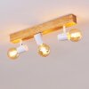 Barbengo Lámpara de Techo Marrón, Madera clara, Blanca, 3 luces