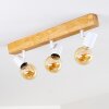 Barbengo Lámpara de Techo Marrón, Madera clara, Blanca, 3 luces