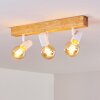 Barbengo Lámpara de Techo Marrón, Madera clara, Blanca, 3 luces
