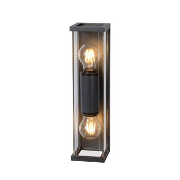 Lucide CLAIRE MINI Aplique para exterior Negro, 2 luces