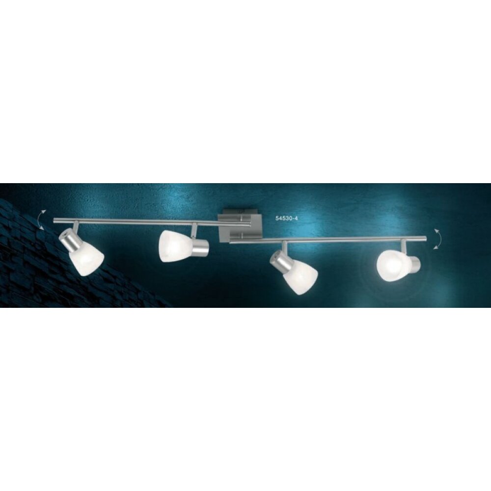 Globo PARRY Proyector Acero inoxidable, Níquel-mate, 4 luces main product photo