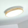 Bagaha Lámpara de Techo LED Madera clara, 1 luz, Mando a distancia