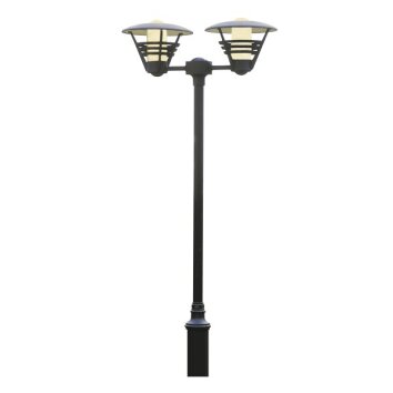 Konstsmide Gemini Cabezal Negro, 2 luces