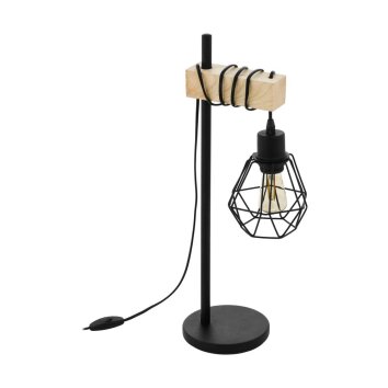 EGLO TOWNSHEND Lámpara de Mesa Marrón, Negro, 1 luz