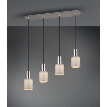Trio Wailer Lámpara Colgante LED Níquel-mate, 4 luces Trio Wailer Lámpara Colgante LED Níquel-mate, 4 luces