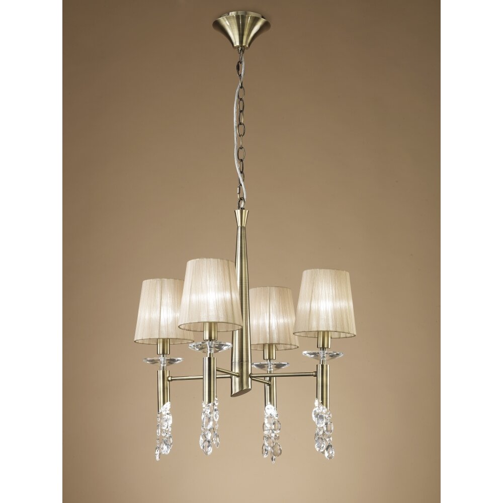 Mantra TIFFANY Lámpara Colgante Marrón, 4 luces main product photo