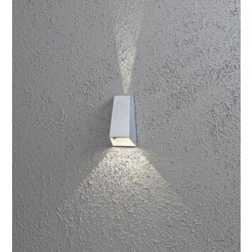 Konstsmide Imola Aplique LED Gris, 2 luces