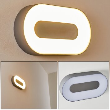 Aplique para exterior Felsted LED Plata, 1 luz