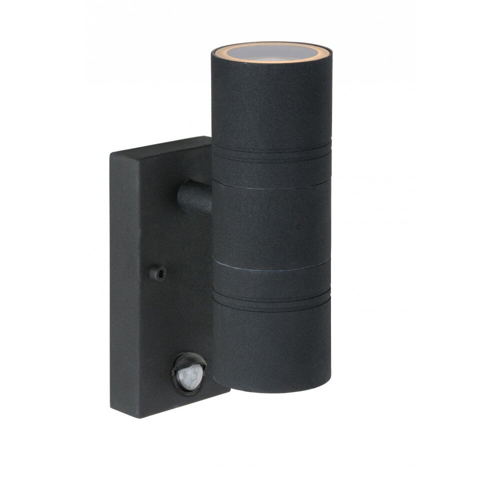 Lucide ARNE Lámpara para exterior Negro, 2 luces, Sensor de movimiento main product photo
