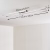Ceva Lámpara de Techo LED Plata, 2 luces, Mando a distancia