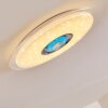 Haderup Lámpara de Techo LED Cromo, Blanca, 1 luz, Mando a distancia, Cambia de color
