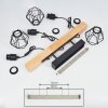 Barbengo Lámpara de Techo Negro, 3 luces