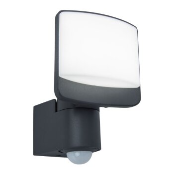 Aplique para exterior Lutec SUNSHINE LED Antracita, 1 luz, Sensor de movimiento