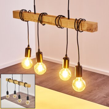 Barbengo Lámpara Colgante Negro, 4 luces