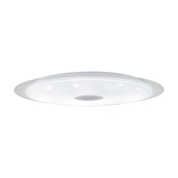 EGLO MORATICA-A Lámpara de Techo LED Transparente, claro, Blanca, 1 luz, Mando a distancia