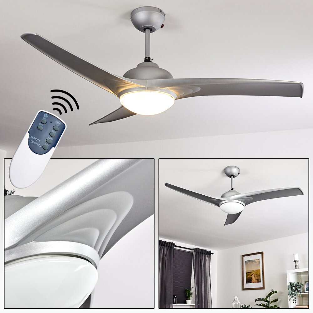 Sanford Ventilador de techo Plata, 1 luz, Mando a distancia main product photo