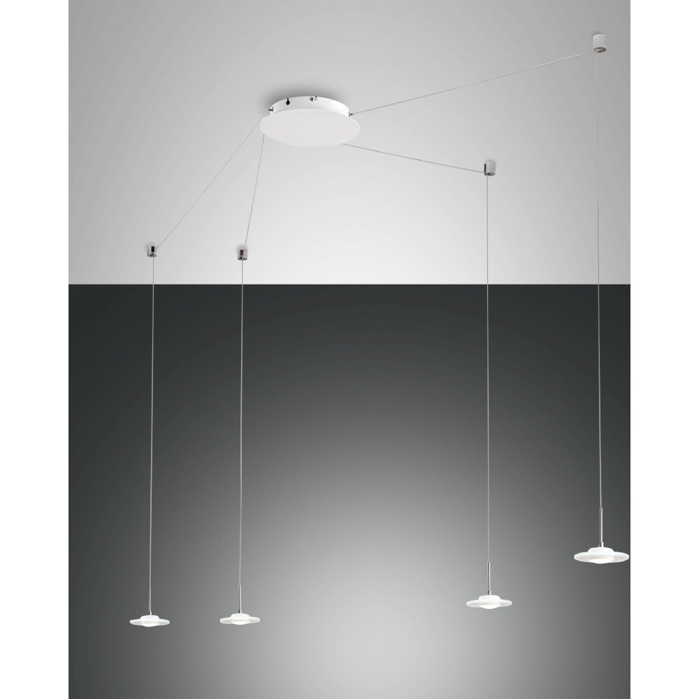 Fabas Luce Susanna Lámpara Colgante LED Blanca, 4 luces main product photo