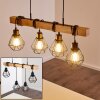 Barbengo Lámpara Colgante Madera clara, Negro, 4 luces