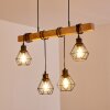 Barbengo Lámpara Colgante Madera clara, Negro, 4 luces