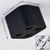 Baishan Lámpara de Techo Negro, 4 luces