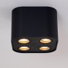 Baishan Lámpara de Techo Negro, 4 luces