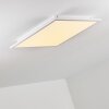 Salmi Lámpara de Techo LED Blanca, 1 luz, Mando a distancia, Cambia de color