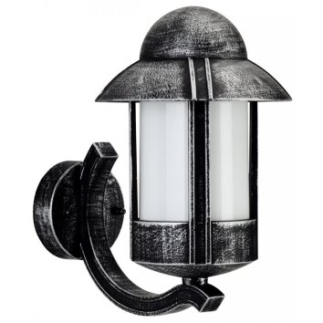 Albert 1840 Aplique para exterior Negro, Plata, 1 luz