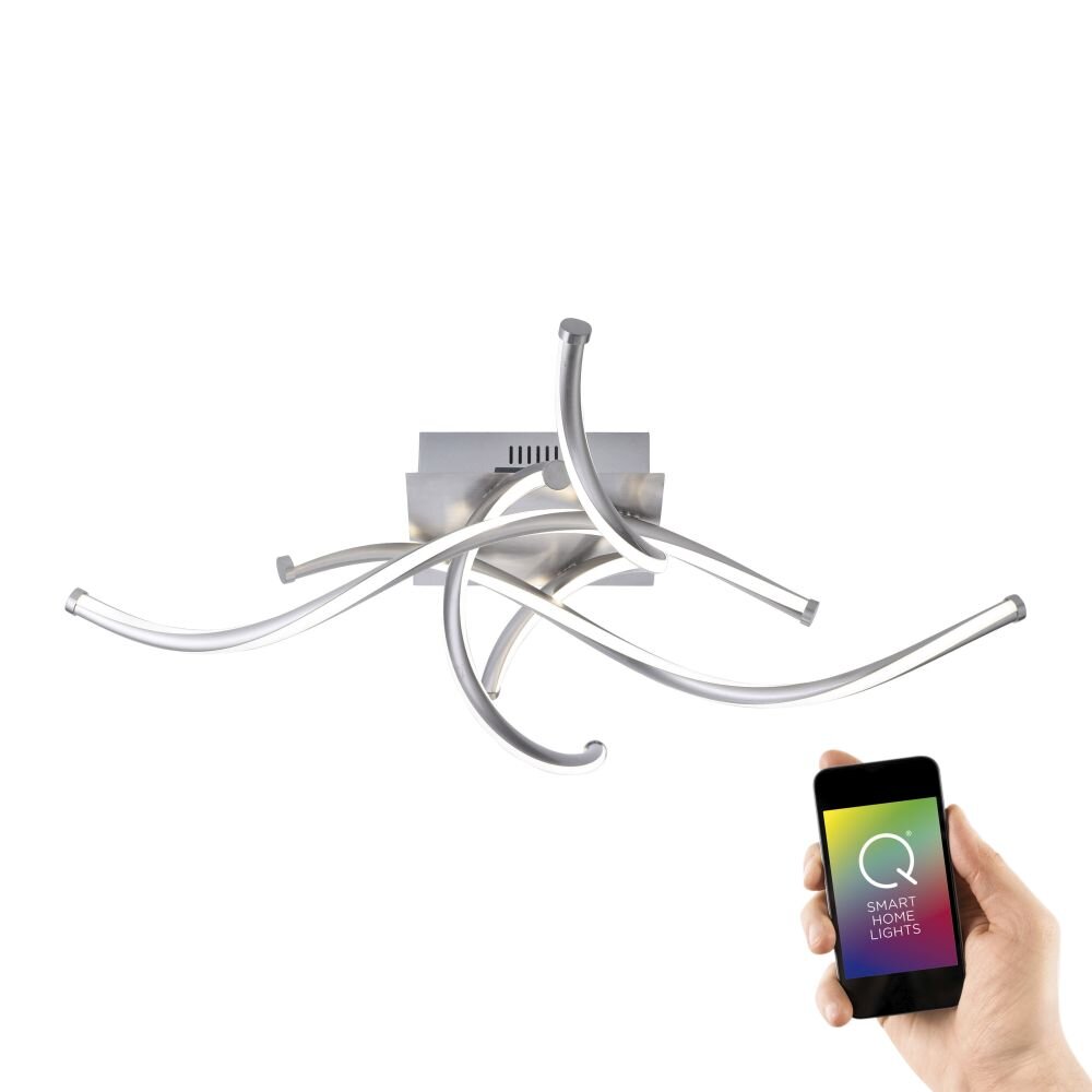Paul Neuhaus Q-MALINA Lámpara de Techo LED Níquel-mate, 4 luces, Mando a distancia main product photo