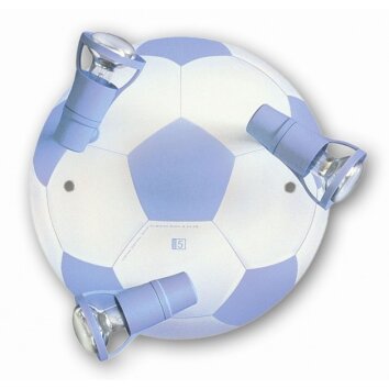 Waldi Fußball Lámpara de techo Azul, 3 luces