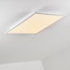 Salmi Lámpara de Techo LED Aluminio, Blanca, 1 luz, Mando a distancia