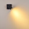 Foco de pared Zuoz Negro, 1 luz