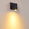 Foco de pared Zuoz Negro, 1 luz