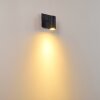 Foco de pared Zuoz Negro, 1 luz