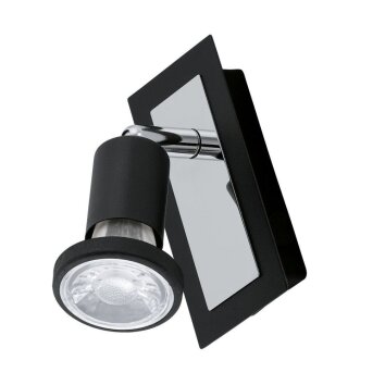 Eglo SARRIA Aplique LED Cromo, Negro, 1 luz