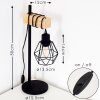 Barbengo Lámpara de Mesa Madera clara, Negro, 1 luz
