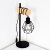 Barbengo Lámpara de Mesa Madera clara, Negro, 1 luz